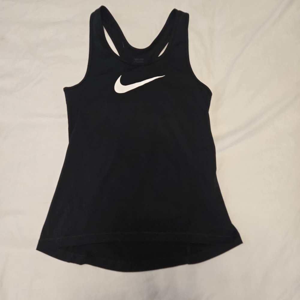 Nike Women's Black and White Tank Top